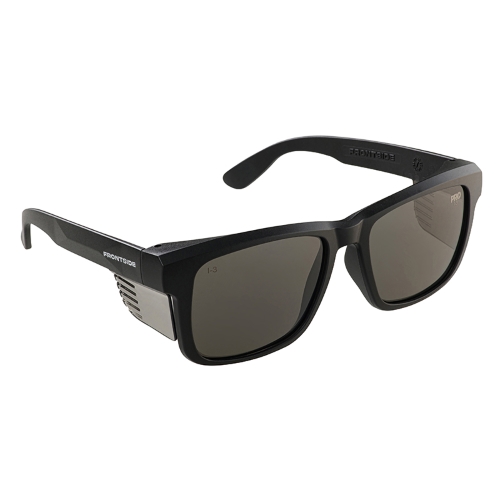 FRONTSIDE SAFETY GLASSES SMOKE LENS WITH BLACK FRAME